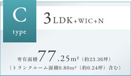 デュオヒルズ札幌ネクスティア Cタイプ 3LDK